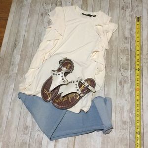 Gili cream cold shoulder blouse